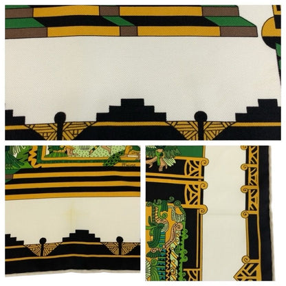 Hermes Astres Et Soleils Carre 90 Green Multicolor Silk Scarf — view 4