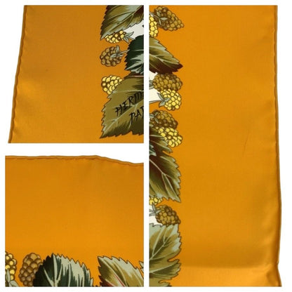 Hermes L'arbre de Soie Carre 90 Orange Silk Scarf — view 5