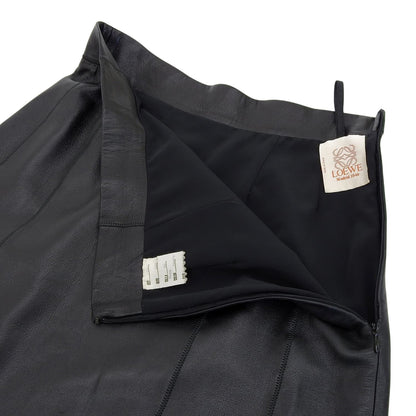 Loewe Vintage Skirt Leather Trapezoidal — view 3