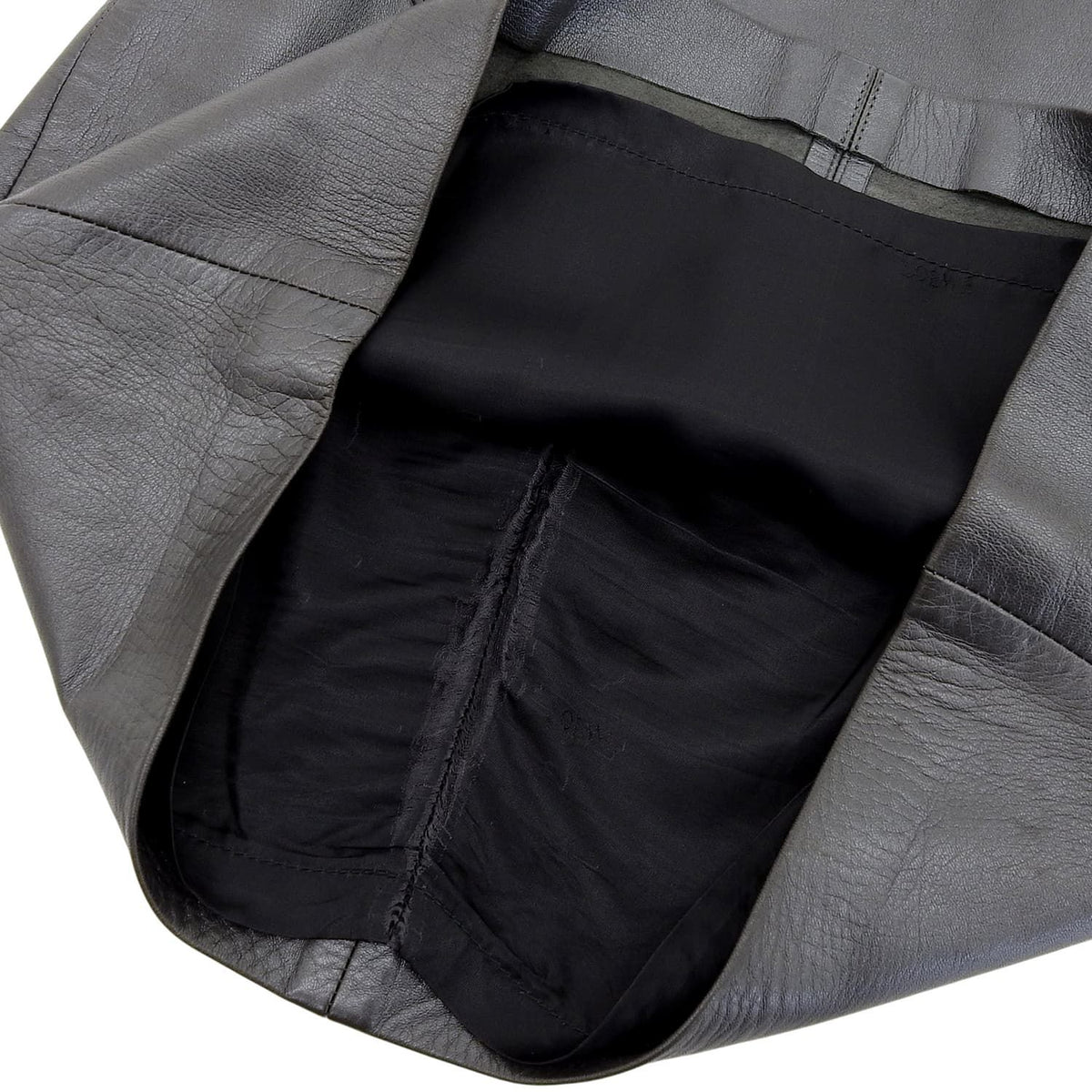Loewe Vintage Skirt Leather Trapezoid Knee — view 6
