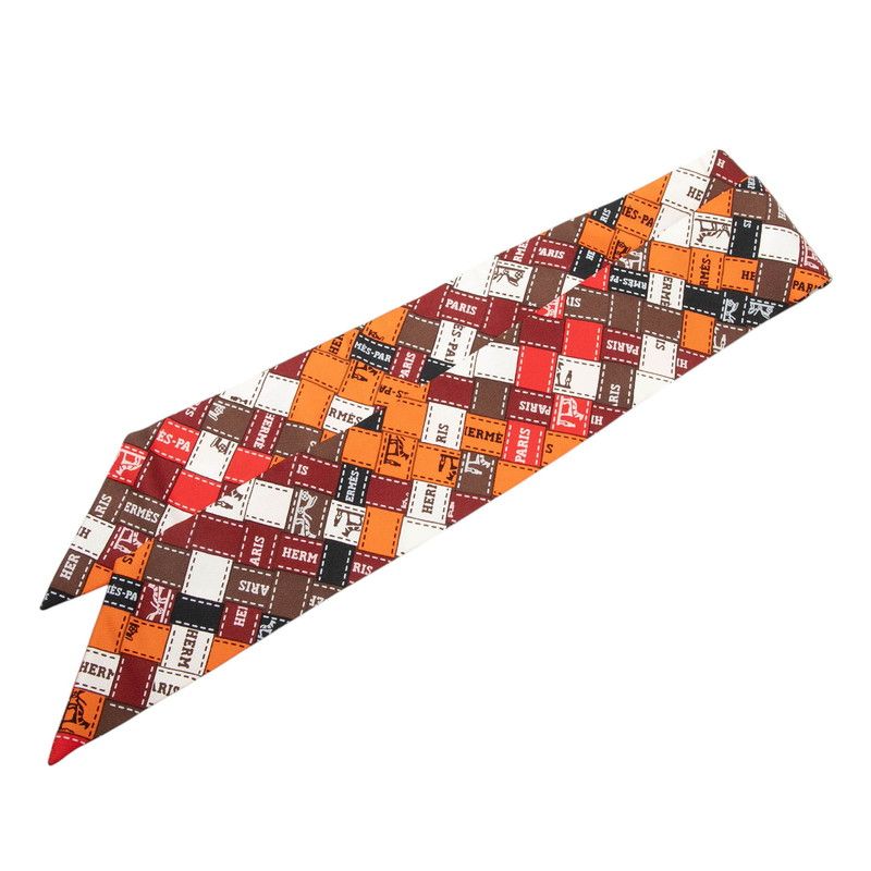 Hermes Twilly Bolduc Scarf Multicolor Silk
