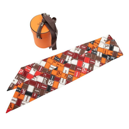 Hermes Twilly Bolduc Scarf Multicolor Silk — view 5