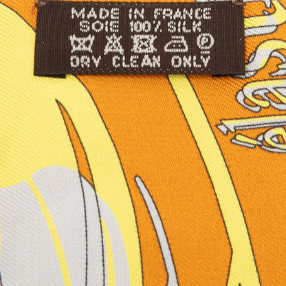 Hermes Twilly Carre Shu Hami and Bottle Mors Et Bouteilles Scarf Brown Gray — view 5