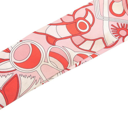 Hermes Twilly Ethnology Folkror Scarf Pink Silk — view 2