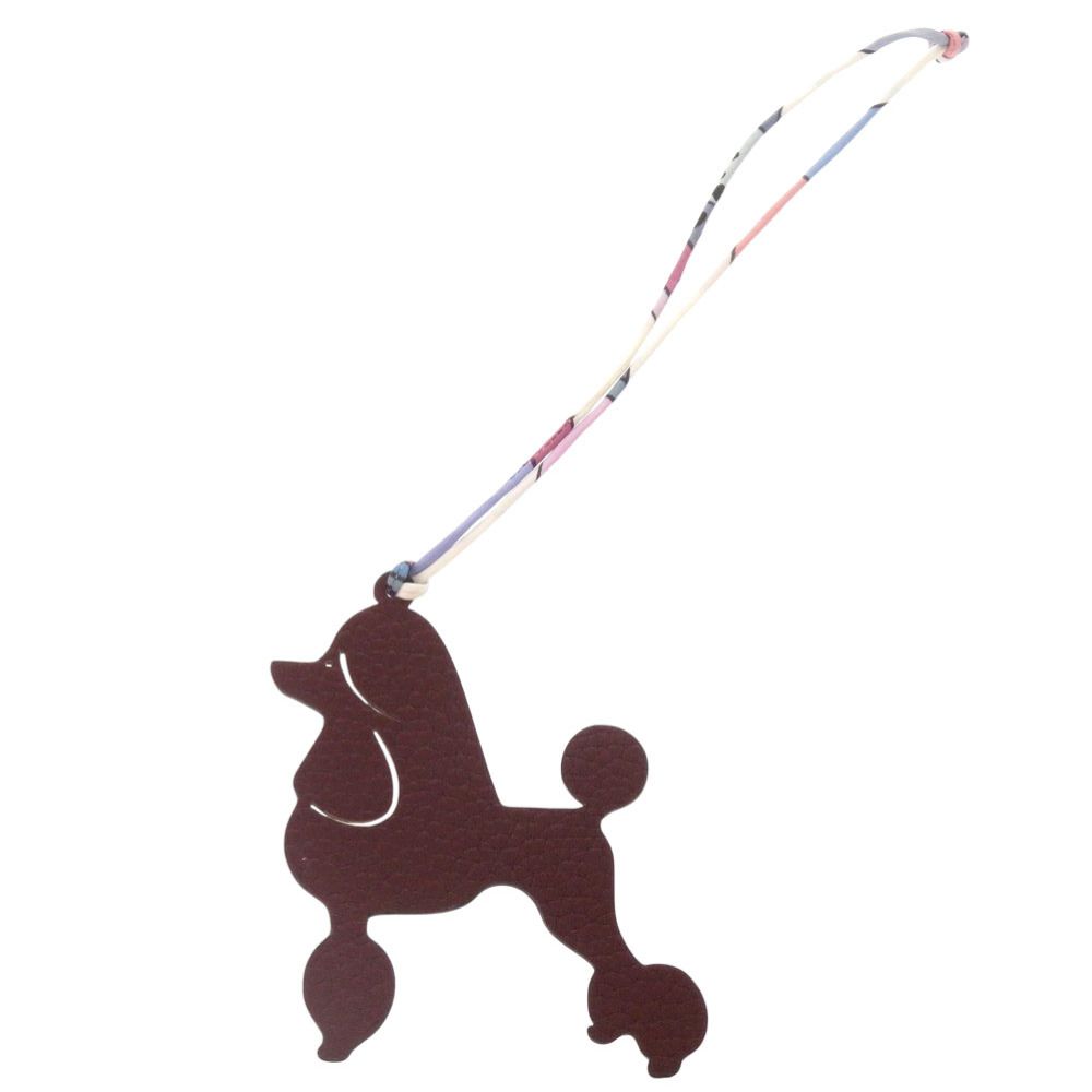 Hermes Petit Ash Toy Doll Leather Brown Green Bag Charm