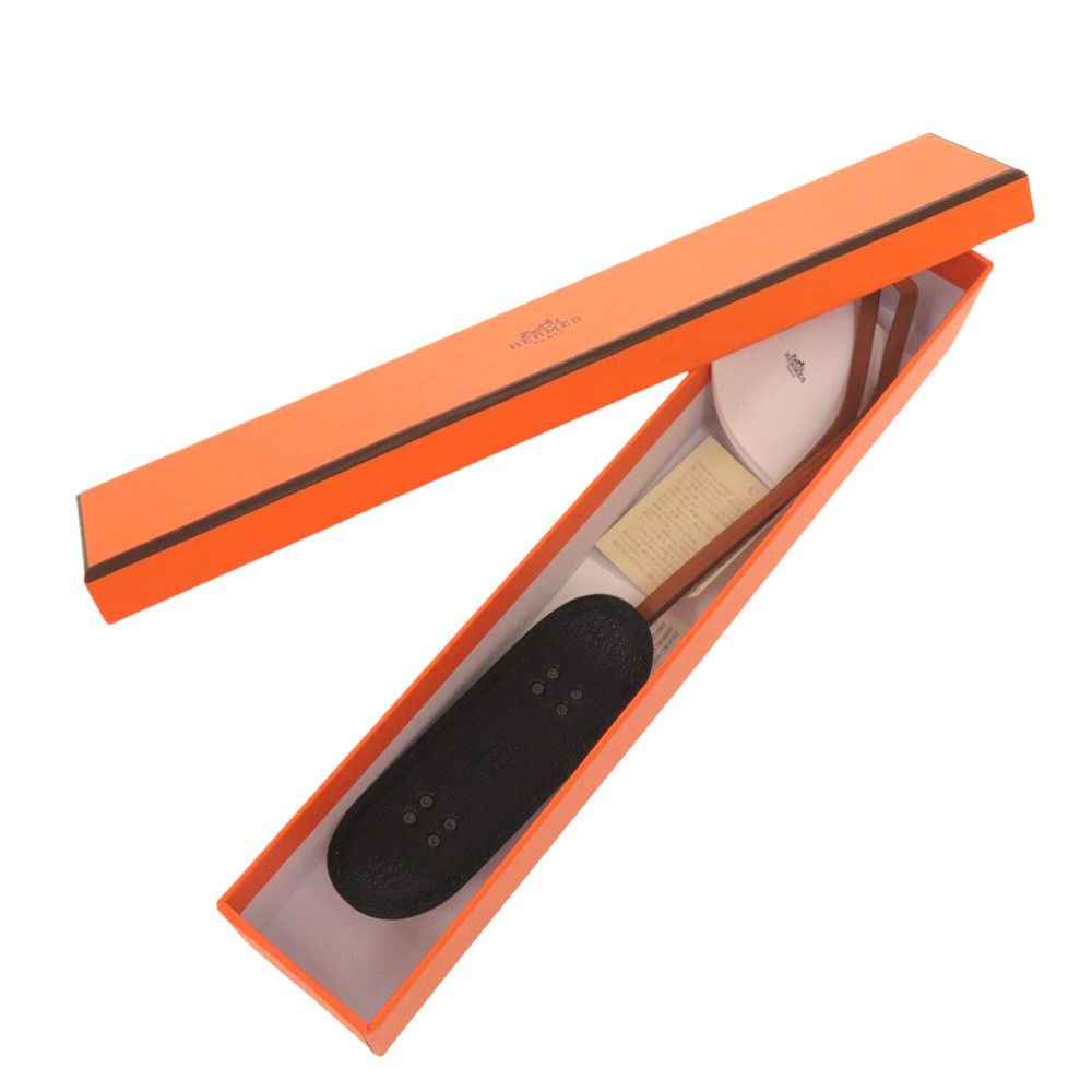 Hermes Finger Skateboard Veau Swift Cheburumisol Black Brown White Bag Charm — view 2