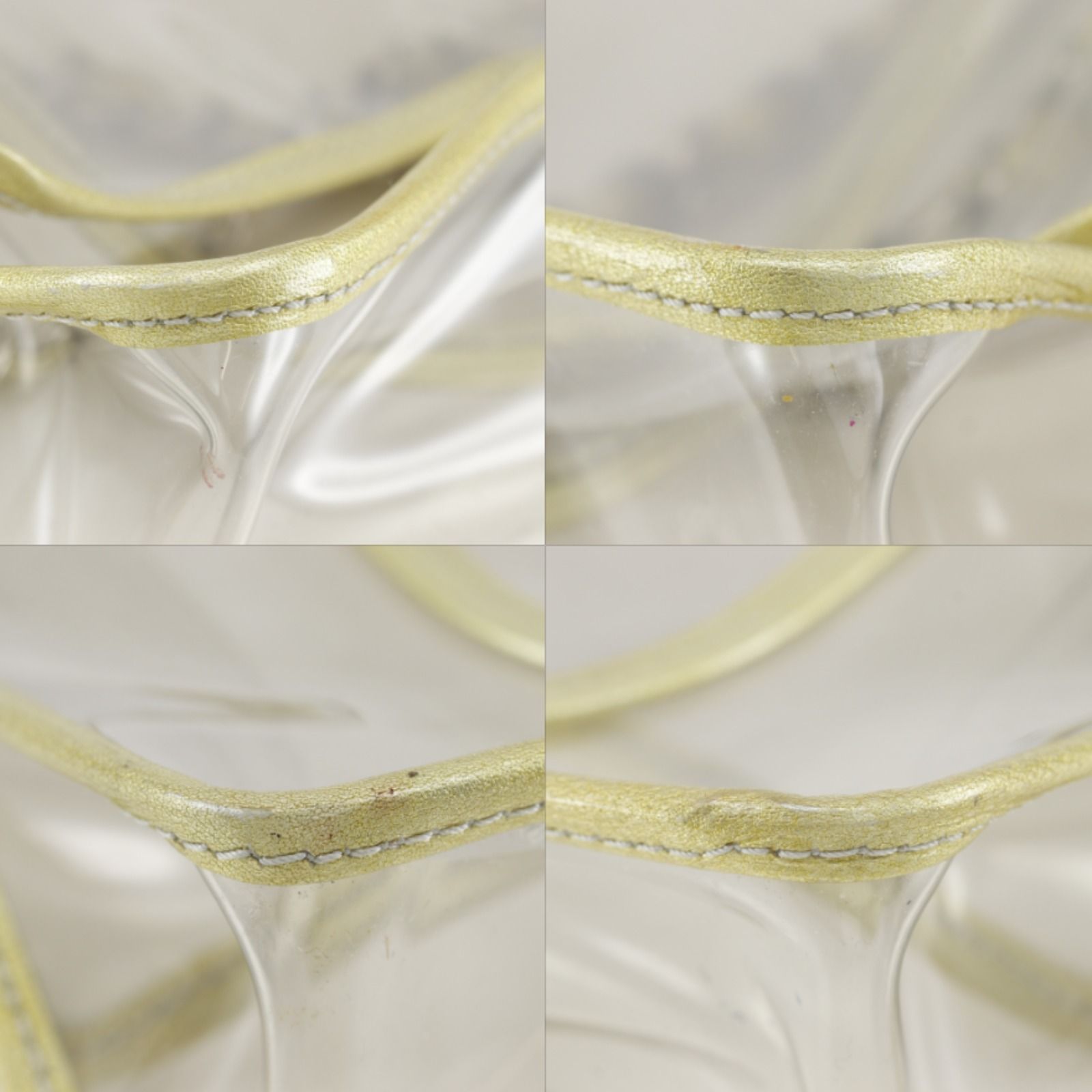 Chanel Chain Shoulder Bag Vinyl Clear Gold — view 4
