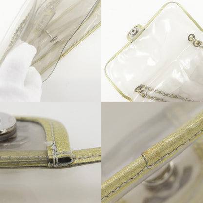Chanel Chain Shoulder Bag Vinyl Clear Gold — view 7