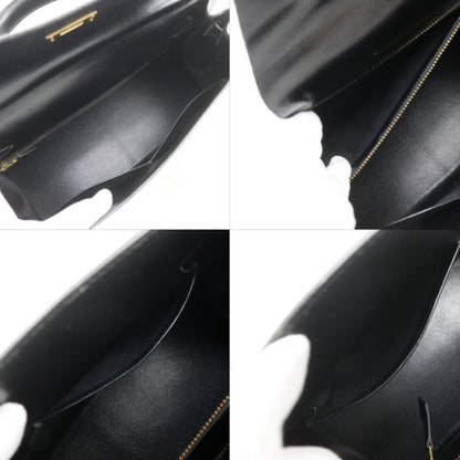 Hermes Kelly 32 2-Way Shoulder Box Calf Black Handbag — view 5