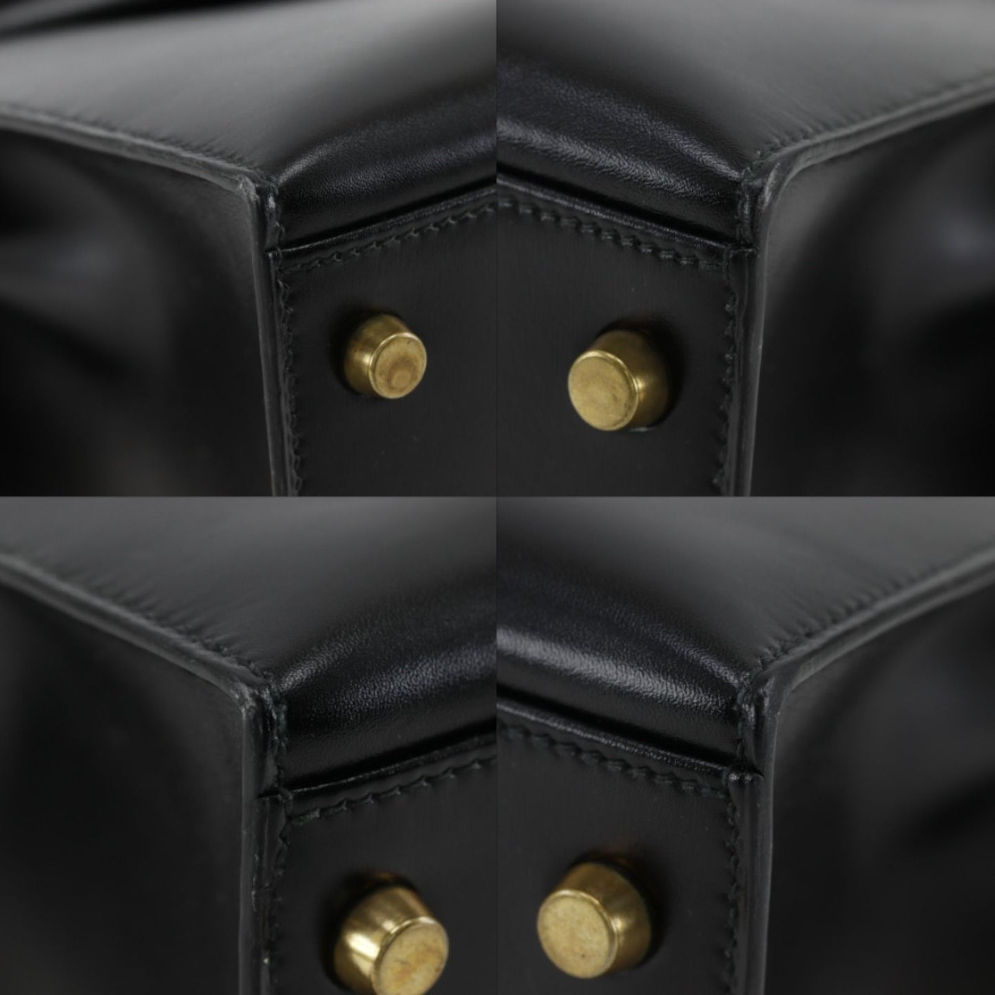 Hermes Kelly 32 2-Way Shoulder Box Calf Black Handbag — view 4