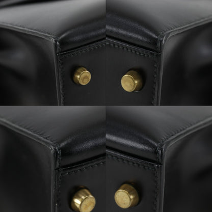 Hermes Kelly 32 2-Way Shoulder Box Calf Black Handbag — view 4
