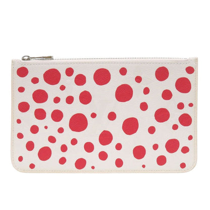 Louis Vuitton Neverfull Pouch Yayoi Kusama Dot Infinity Leather White