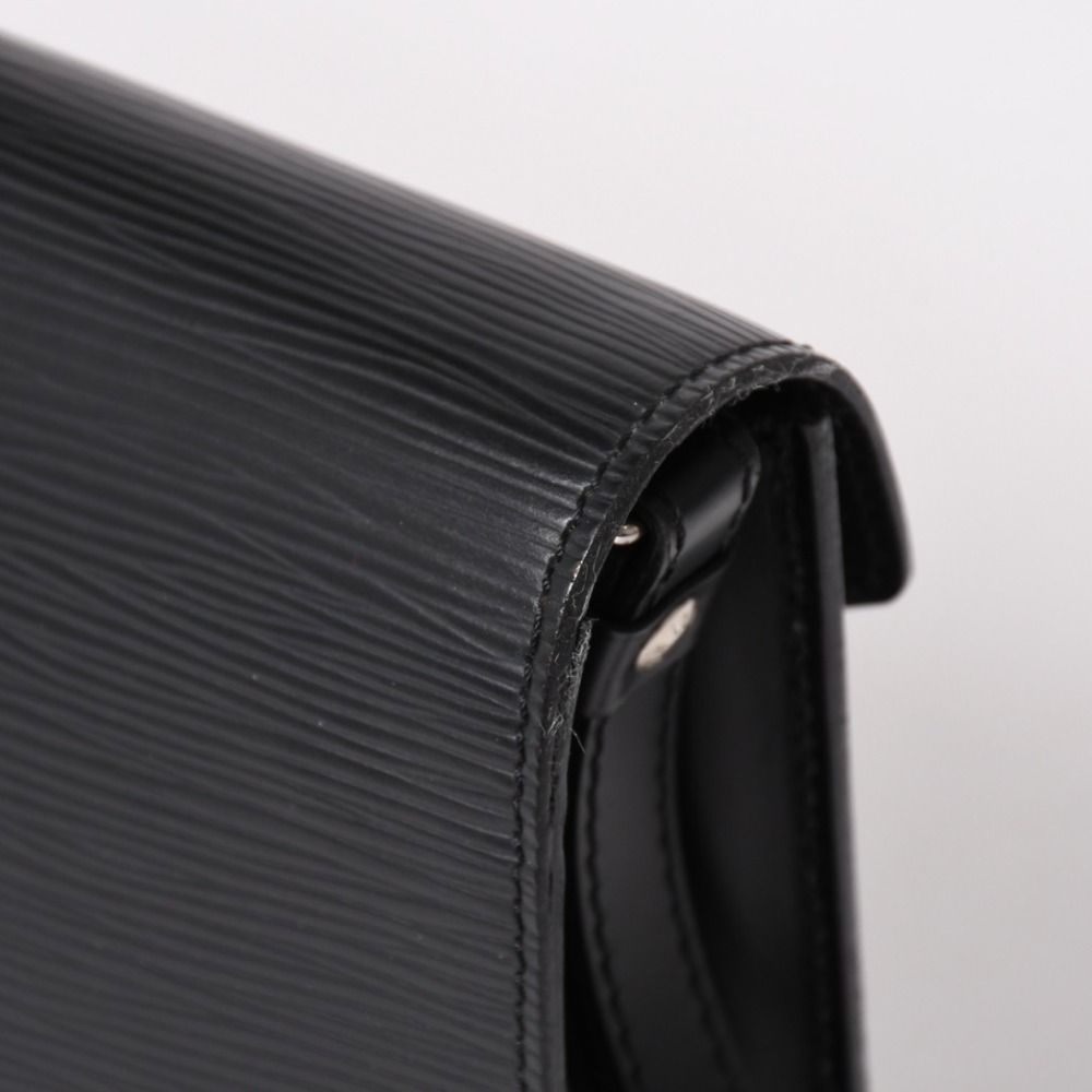 Louis Vuitton Epi Bag Black Pochette Sellier Second Bag Silver — view 6
