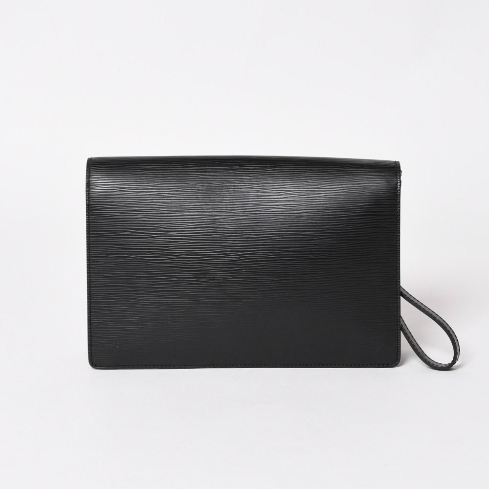 Louis Vuitton Epi Bag Black Pochette Sellier Second Bag Silver — view 2