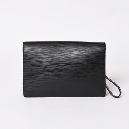 Louis Vuitton Epi Bag Black Pochette Sellier Second Bag Silver — view 2