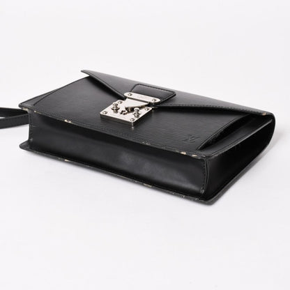 Louis Vuitton Epi Bag Black Pochette Sellier Second Bag Silver — view 7