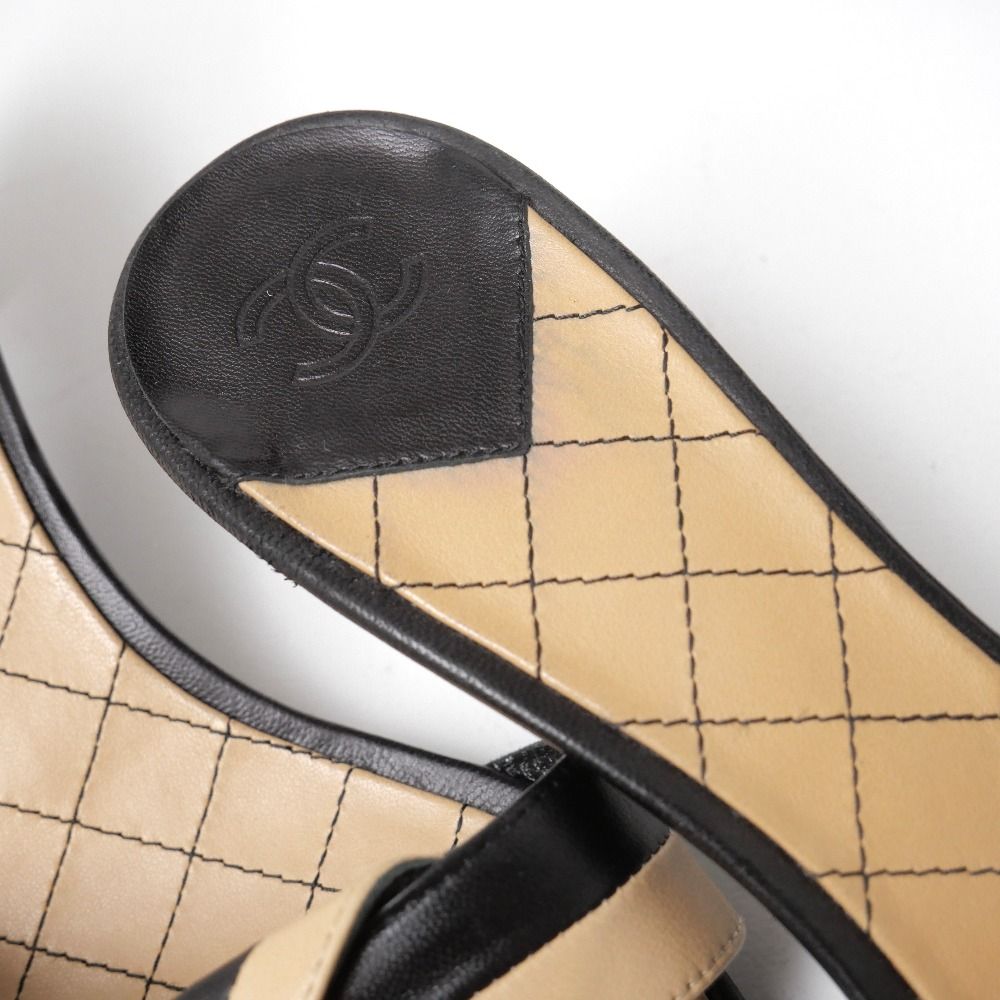 Chanel Sandals CC Logo Bicolor 39 — view 6