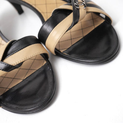 Chanel Sandals CC Logo Bicolor 39 — view 4