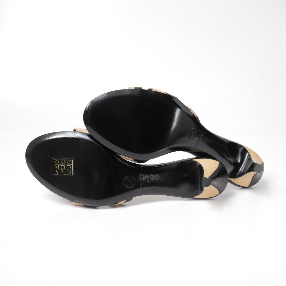 Chanel Sandals CC Logo Bicolor 39 — view 7