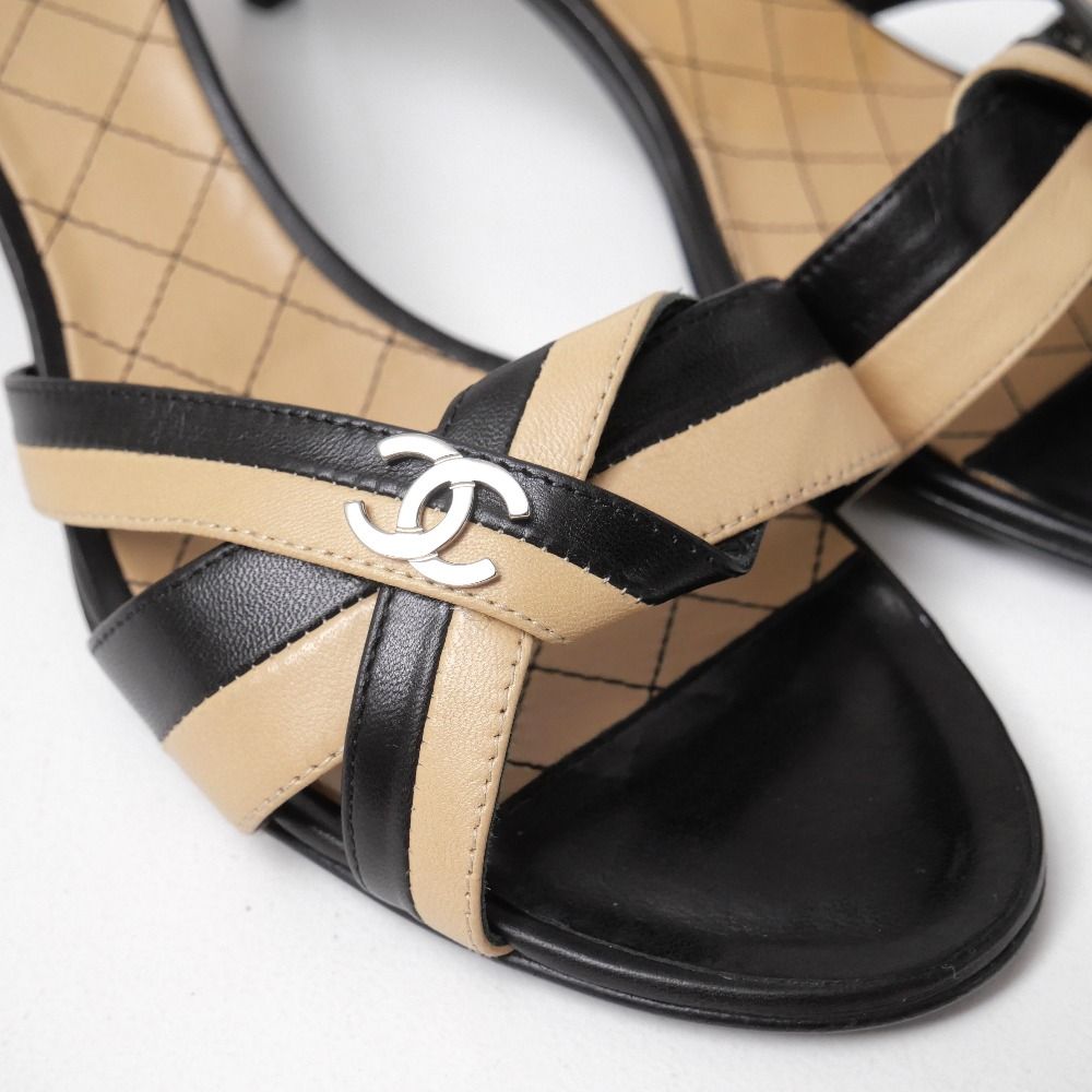 Chanel Sandals CC Logo Bicolor 39 — view 5