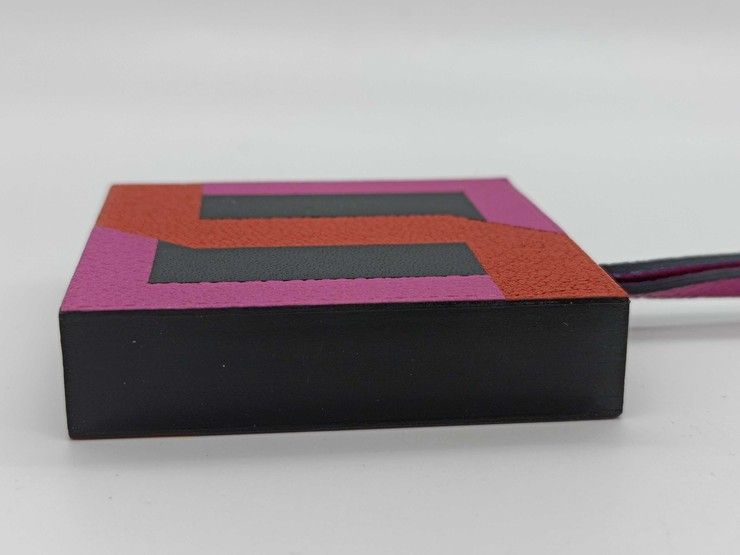 Hermes Bag Charm Retro Au Carre Multicolor Leather Key Holder — view 5