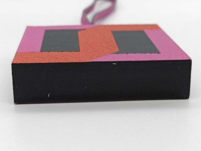 Hermes Bag Charm Retro Au Carre Multicolor Leather Key Holder — view 4
