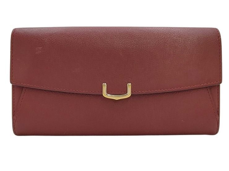Cartier Wallet C de Cartier International Bordeaux Leather Flap