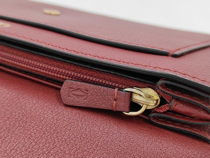 Cartier Wallet C de Cartier International Bordeaux Leather Flap — view 7