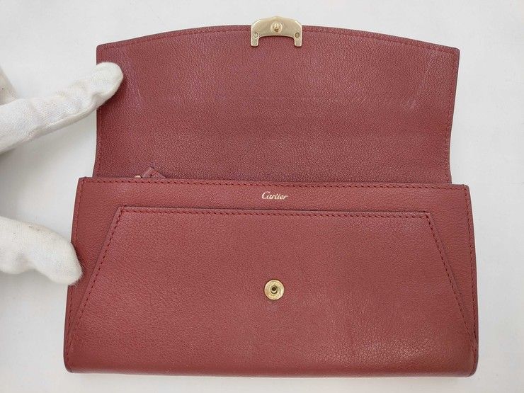 Cartier Wallet C de Cartier International Bordeaux Leather Flap — view 3