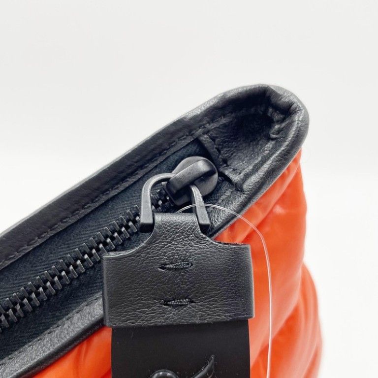 Moncler Clutch Pouch GM Orange Black Nylon — view 6