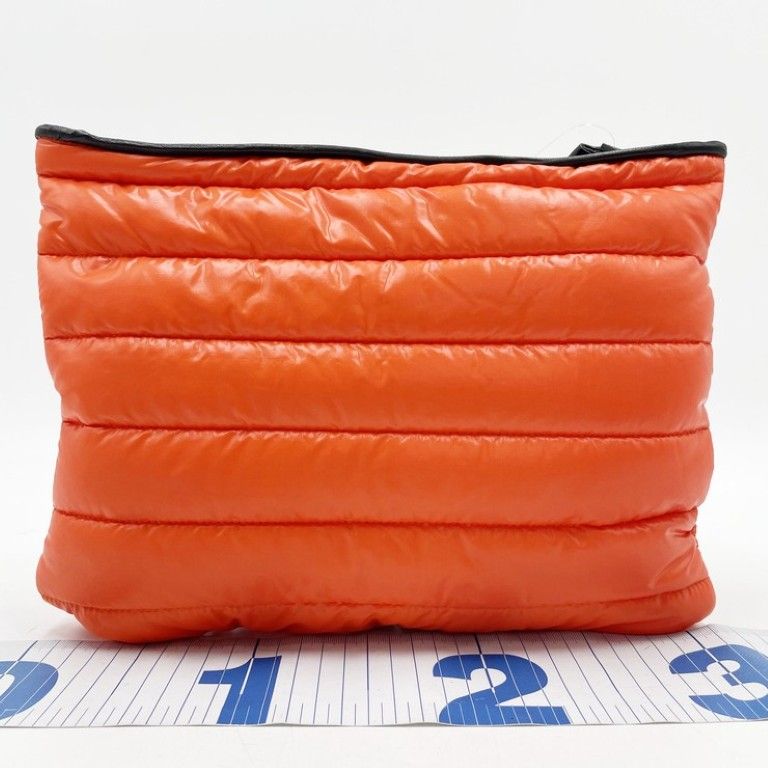 Moncler Clutch Pouch GM Orange Black Nylon — view 2