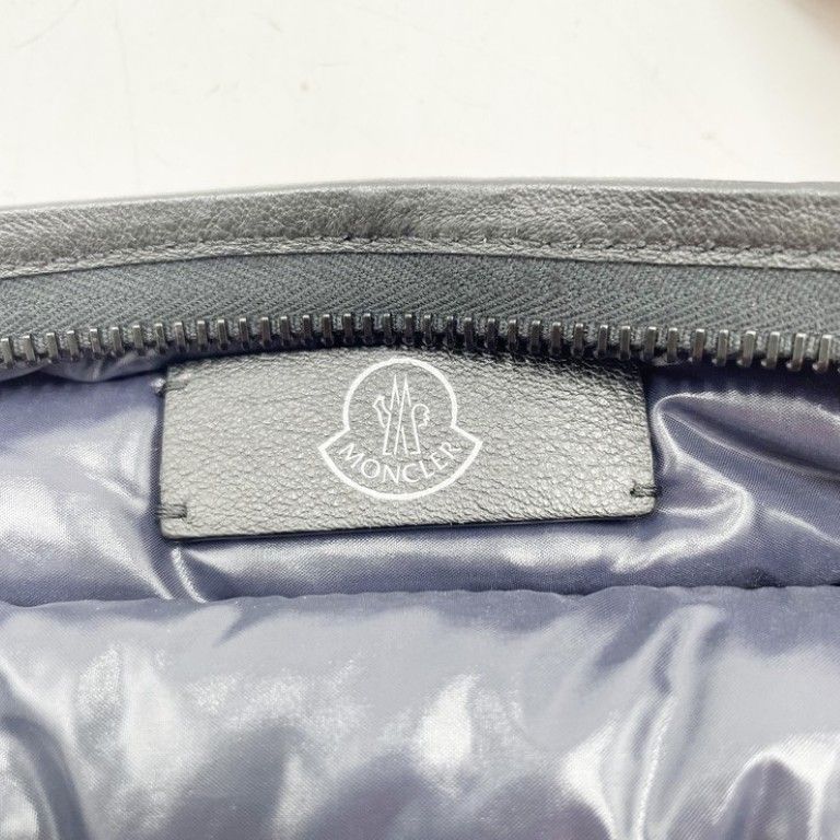 Moncler Clutch Pouch GM Orange Black Nylon — view 8