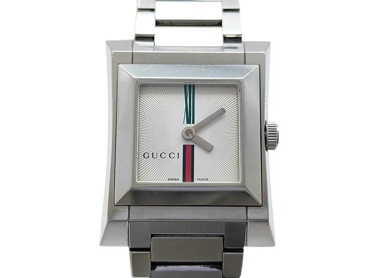 Gucci Watch Sherry Line Silver Stainless Steel 2 Hand Quartz