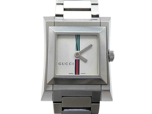 Gucci Watch Sherry Line Silver Stainless Steel 2 Hand Quartz