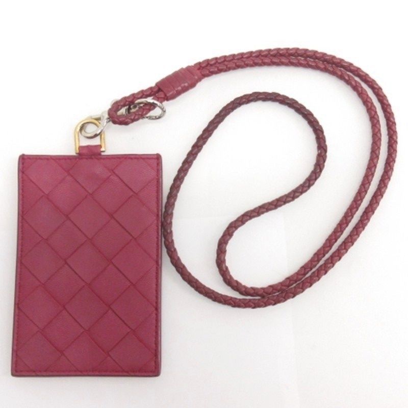 Bottega Veneta Intrecciato Card Case Bordeaux — view 2