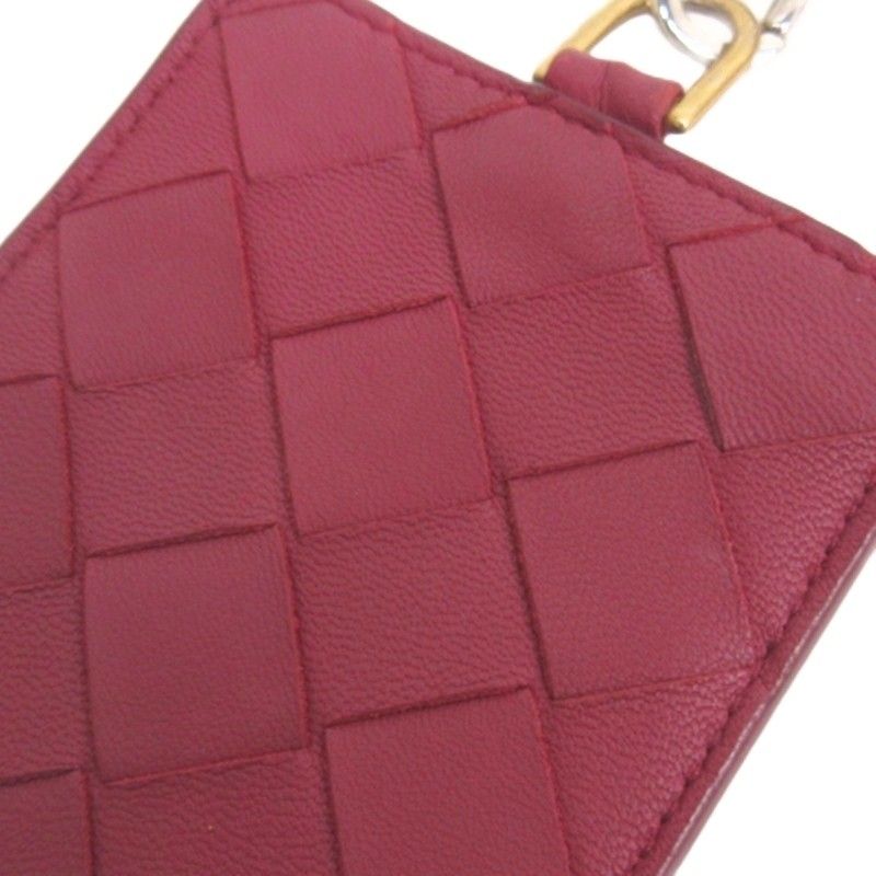 Bottega Veneta Intrecciato Card Case Bordeaux — view 5