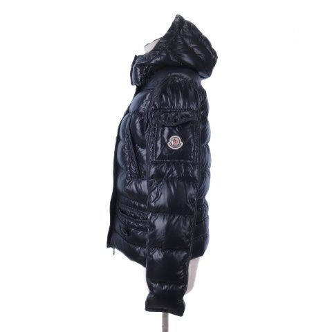 Moncler Nylon Down Jacket Hood 0 Navy — view 2