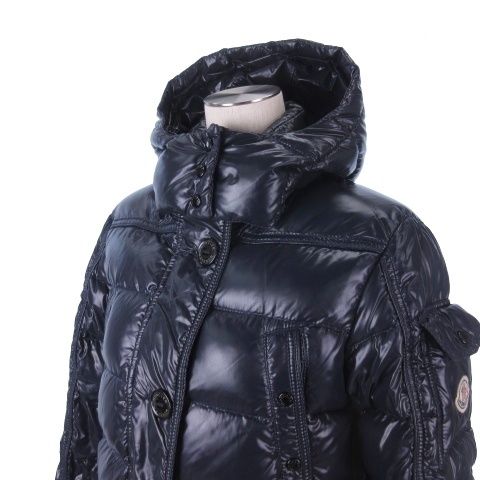 Moncler Nylon Down Jacket Hood 0 Navy — view 4