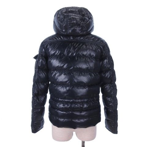 Moncler Nylon Down Jacket Hood 0 Navy — view 3