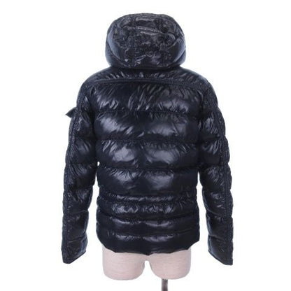 Moncler Nylon Down Jacket Hood 0 Navy — view 3