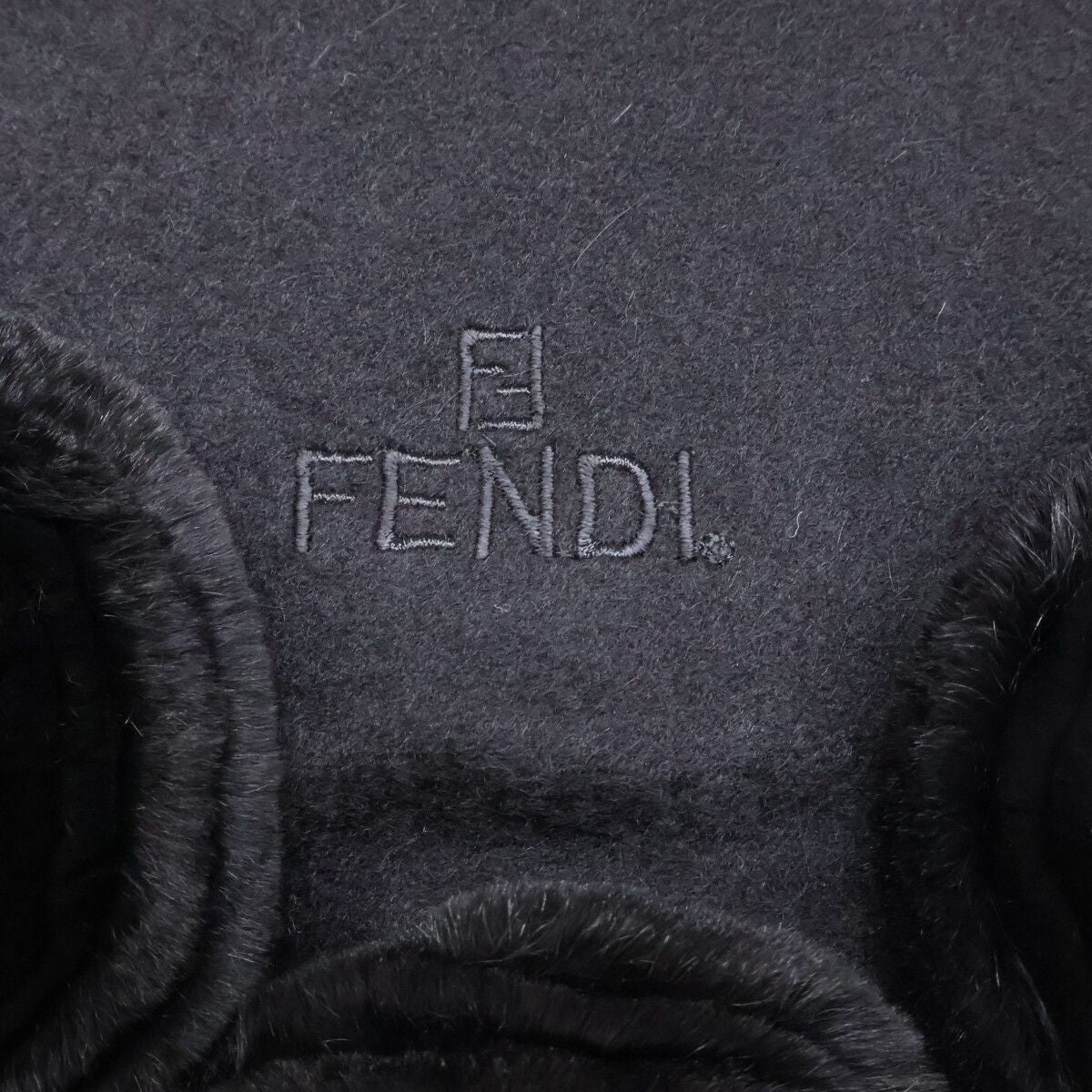 Fendi Cashmere Fringe Triangle Shawl Scarf — view 4