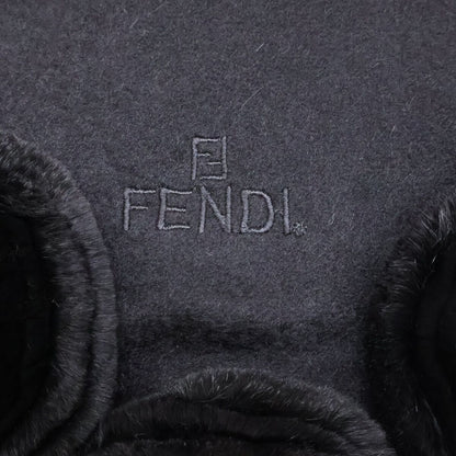 Fendi Cashmere Fringe Triangle Shawl Scarf — view 4