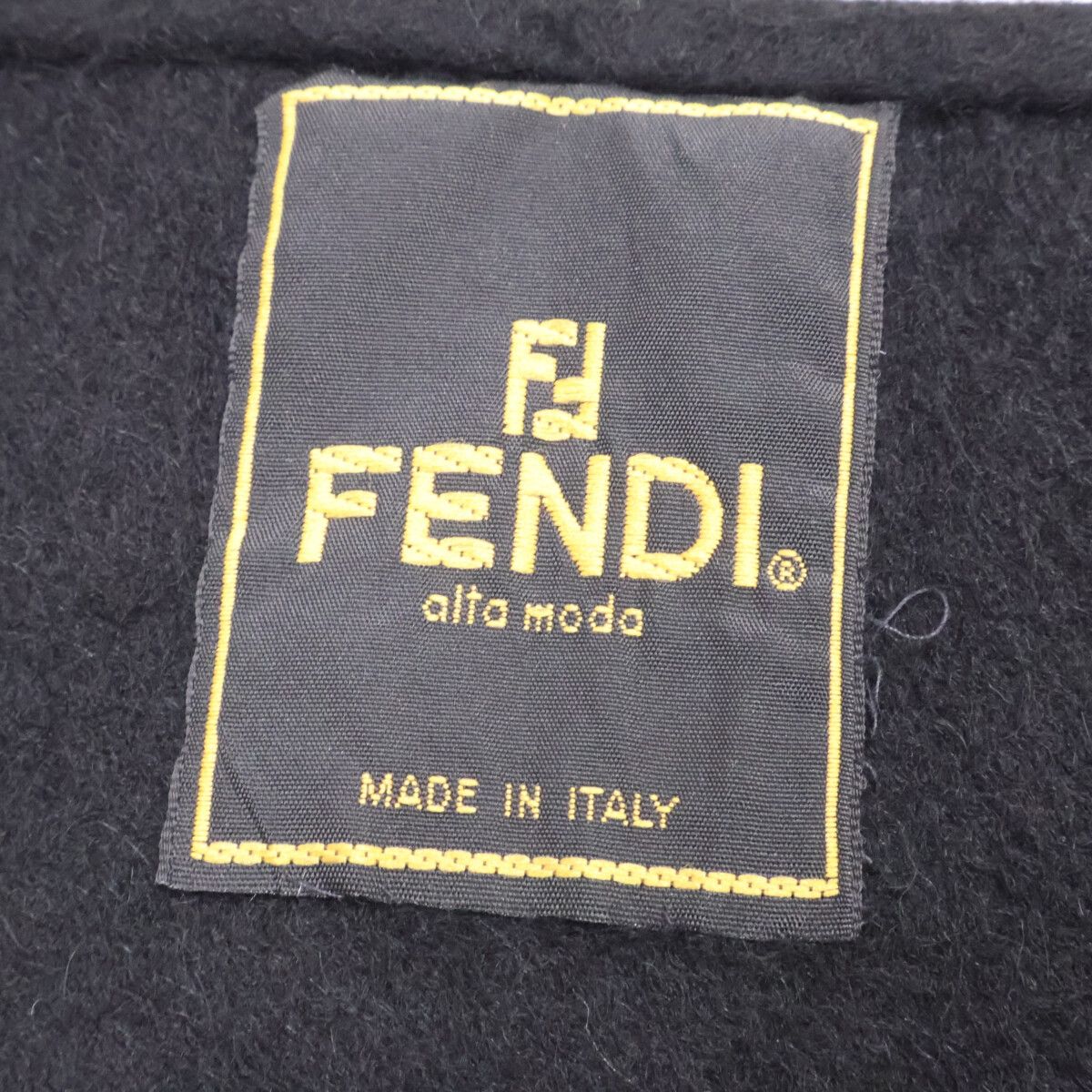 Fendi Cashmere Fringe Triangle Shawl Scarf — view 5