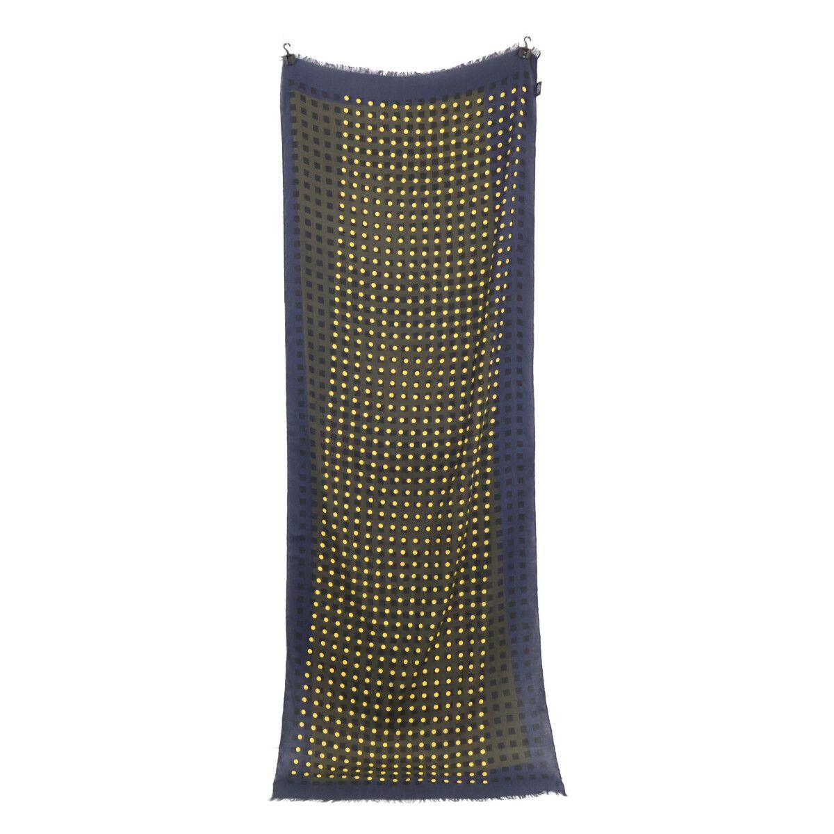 Hermes Dot Pattern Cashmere Silk Scarf — view 2