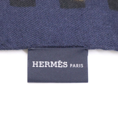 Hermes Dot Pattern Cashmere Silk Scarf — view 5