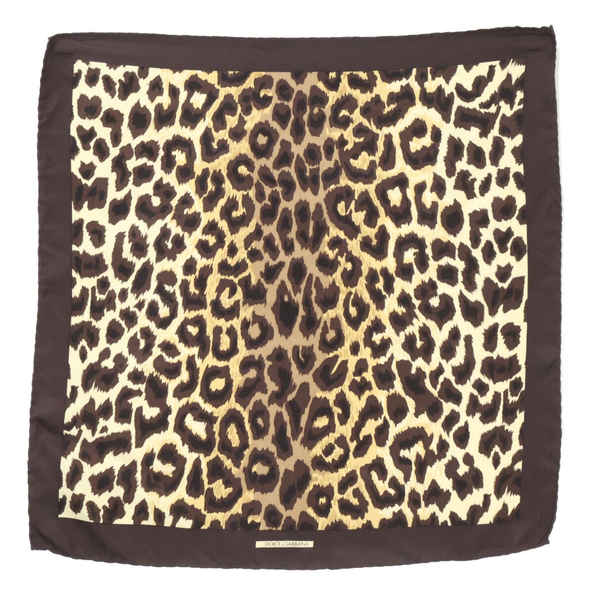 Dolce & Gabbana Leopard Pattern Silk Scarf