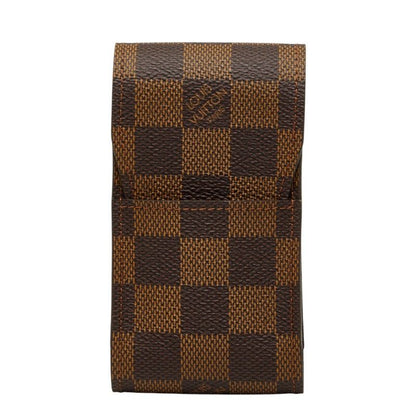 Louis Vuitton Damier Etui Cigarette Tobacco Case Brown Leather
