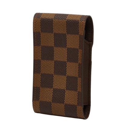 Louis Vuitton Damier Etui Cigarette Tobacco Case Brown Leather — view 2