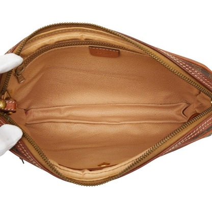 Celine Macadam Clutch Brown Leather — view 6