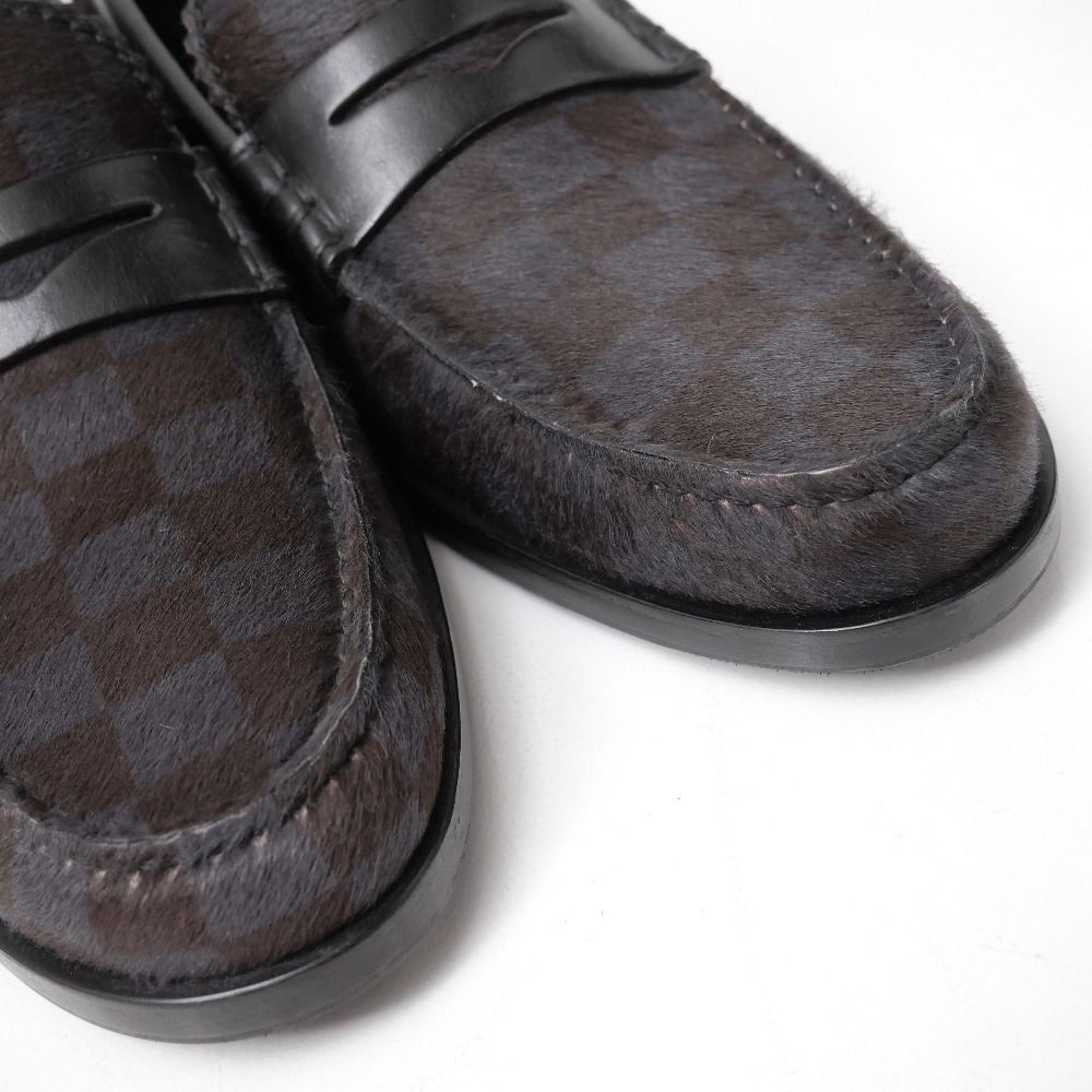 Louis Vuitton Loafers Damier Calf Hair 5.5 — view 5
